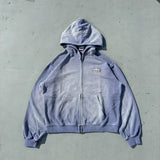 運動徽標徽標色素拉鍊連帽衫