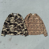 迷彩熱力亨利脖子L/S T卹