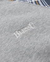 BU PLAID SLEEVE ZIP HOODIE