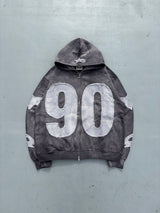 Numbering With Star Logo 拉鍊連帽衫