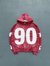 Numbering With Star Logo 拉鍊連帽衫