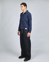 Stripe Open Collar Shirt