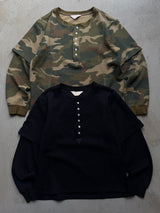 Layered Round Stitch waffle Long Tee