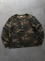 Layered Round Stitch waffle Long Tee