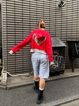BICOLOR HEART LOGO HOODIE