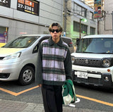 Chain zip up knit outer