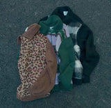 Chain zip up knit outer