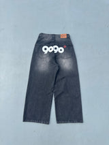 9090 OG Logo Painted Denim Pants