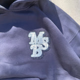 라인 스톤 아플리케 후드티