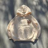 라인 스톤 아플리케 후드티