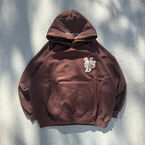 라인 스톤 아플리케 후드티