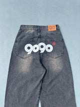 9090 OG Logo Painted Denim Pants