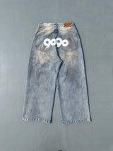 9090 OG Logo Painted Denim Pants