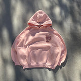 라인 스톤 아플리케 후드티