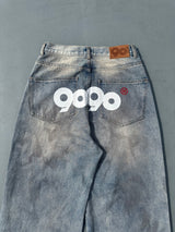 9090 OG Logo Painted Denim Pants