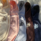 라인 스톤 아플리케 후드티