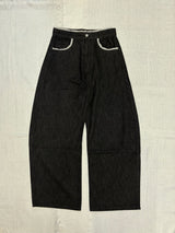 Cross logo lace denim 【yung】