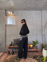 check switching sweat pants