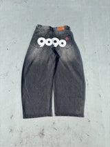 9090 OG Logo Painted Denim Pants