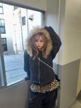 90 Logo Far Zip Hoodie【9090girl】