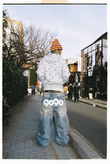 9090 OG Logo Painted Denim Pants