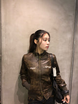 ×Ed Hardy 假皮夹克