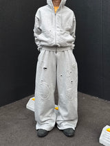 Boxing pocket sweat baggy pants