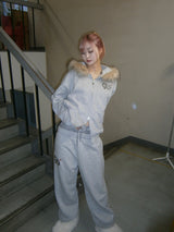 90 Logo Far Zip Hoodie【9090girl】