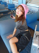 Edge embroidery pigment Tee