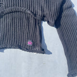 Layered Off Shoulder Damaged Knit【9090 girl】