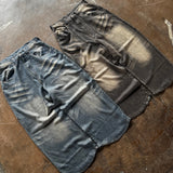 Overdyed wide baggy rayon summer denim
