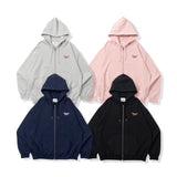 蝴蝶徽標拉鍊連帽衫