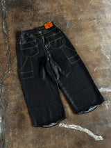 Overdyed wide baggy rayon summer denim