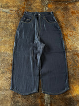 Overdyed wide baggy rayon summer denim