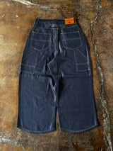 Overdyed wide baggy rayon summer denim