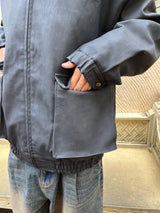 embroidered leather blouson