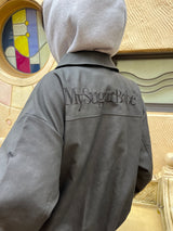 embroidered leather blouson