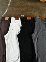 웨스턴 배기 스트라이프 슬랙스