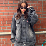 King Logo Vintage Denim Jacket