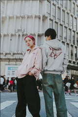 蝴蝶徽標拉鍊連帽衫