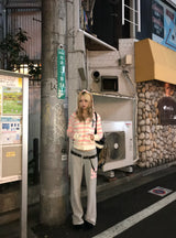 Cross Patch Striped Zip Hoodie