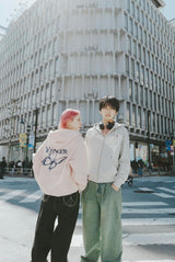 蝴蝶徽標拉鍊連帽衫