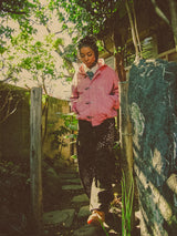 Sakura Embroidered Slub Denim Buggy Pants