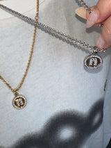 N Logo Stone Necklace