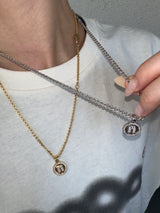 N Logo Stone Necklace