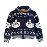 Lavoile Nordic Zip-Up Knit Cardigan