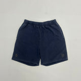 Edge embroidery pigment half pants