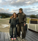 國王徽標slub牛仔布郵編