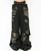 Boro Cut-Out Buggy Denim