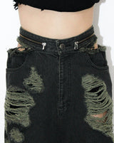 Boro Cut-Out Buggy Denim